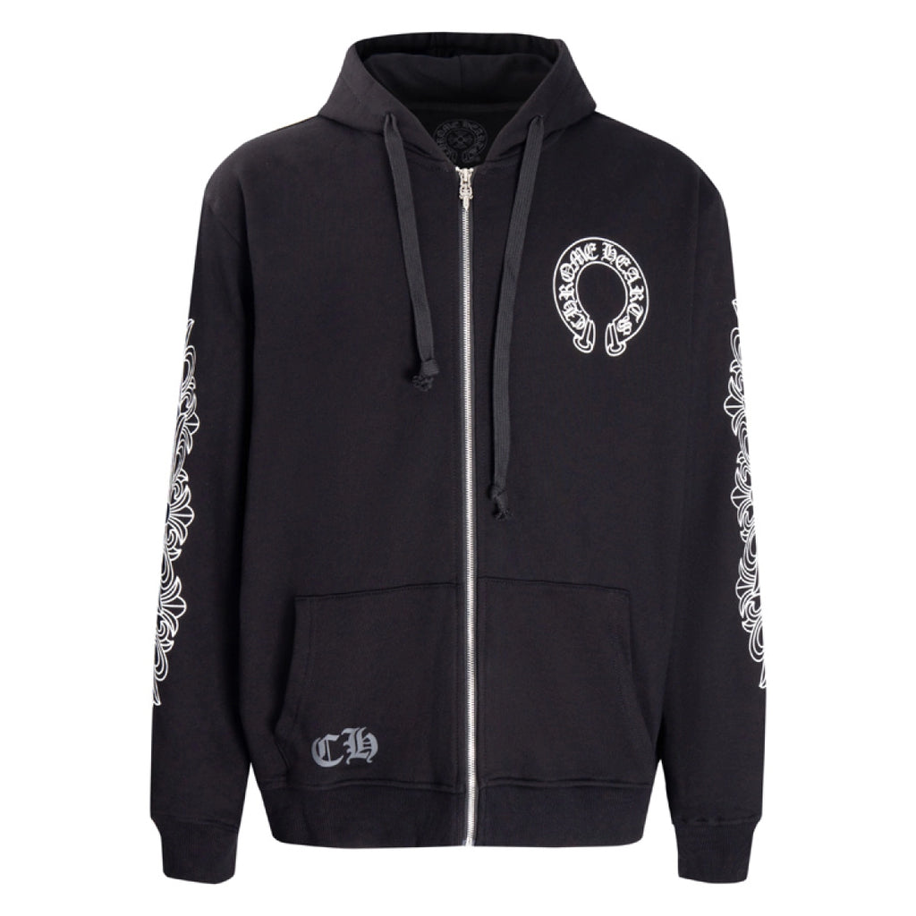 C*rome Hearts Zip-Up Hoodie (Black)